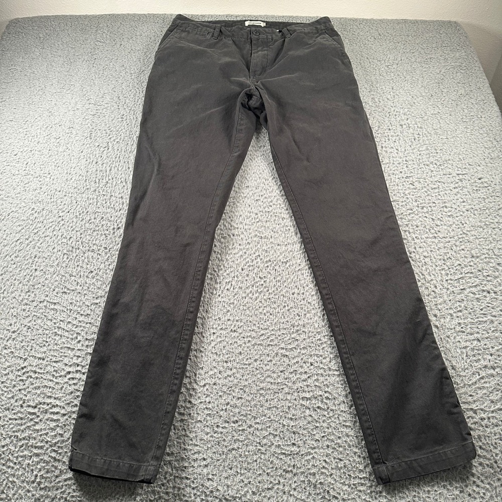 Taylor Stitch Pants Mens 33x34 Slim Fit Chino 100% Organic Cotton Black‎ Casual